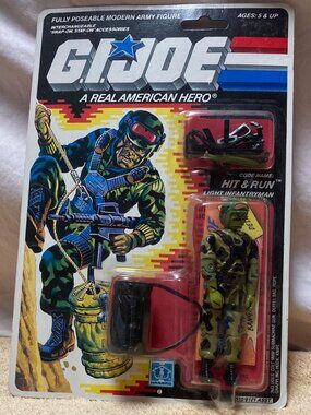 HASBRO G.I. JOE ARAH HIT & RUN v1 ACTION FIGURE 1987 MOC NEW SEALED VINTAGE ARMY